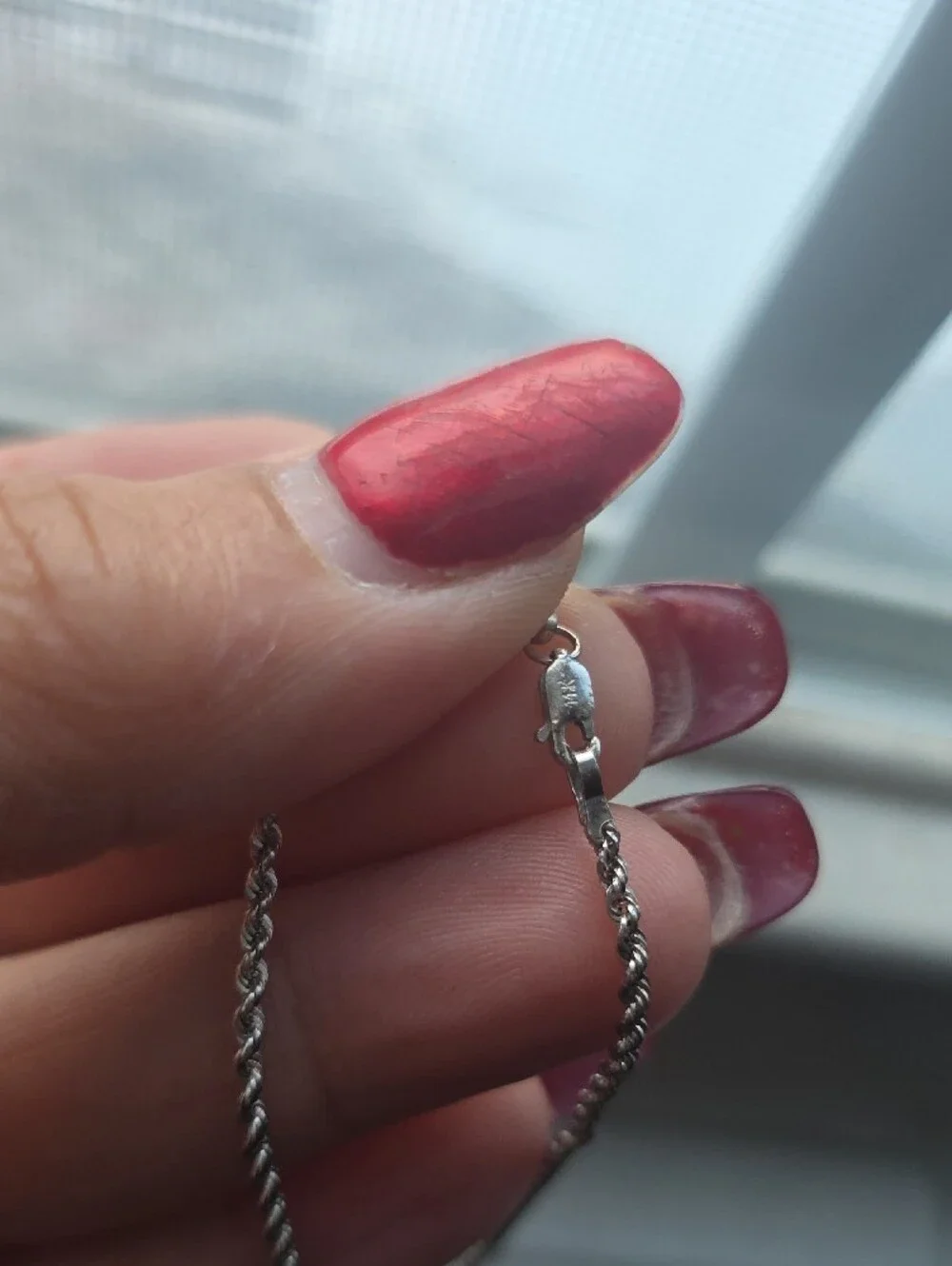 vintage 14kt rope necklace polished 14kt